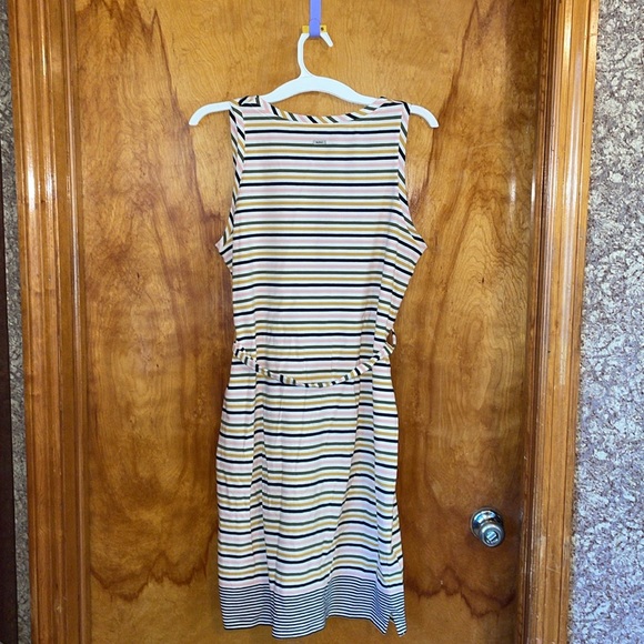 Barbour Patterson Striped Cotton Tank Dress Striped with Belt Size 8 - Picture 12 of 12